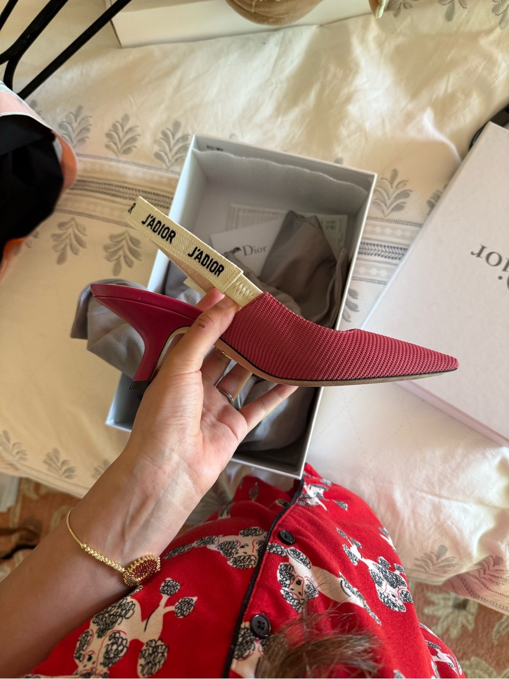 Dior Pink J'Adior Slingback Kitten Heels - Picture 4 of 9